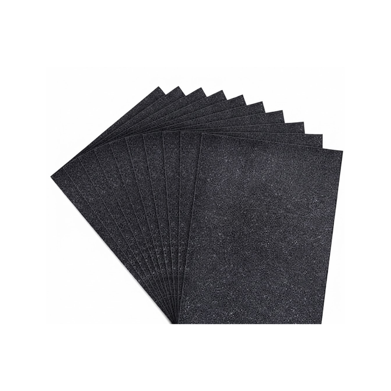 Eva Glitter Foam Sheet Black 50X70